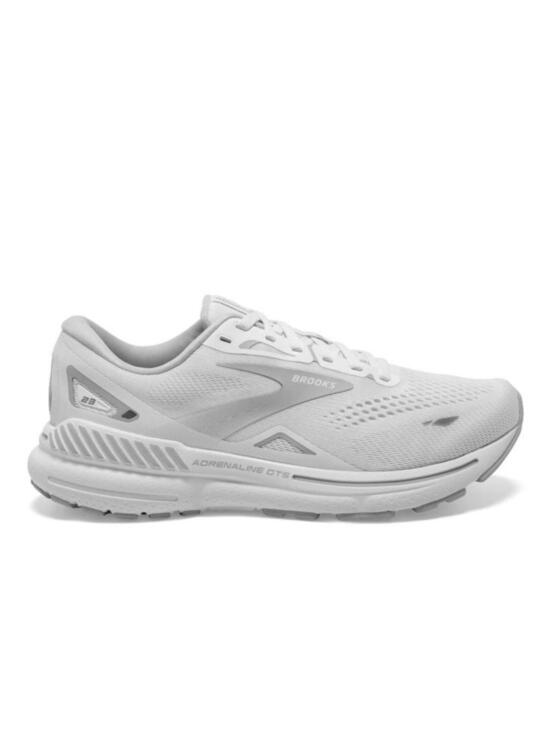 Brooks Shoes - Women's Brooks Adrenaline GTS 23, White/Oyster/Silver, 9.5 B Medium US